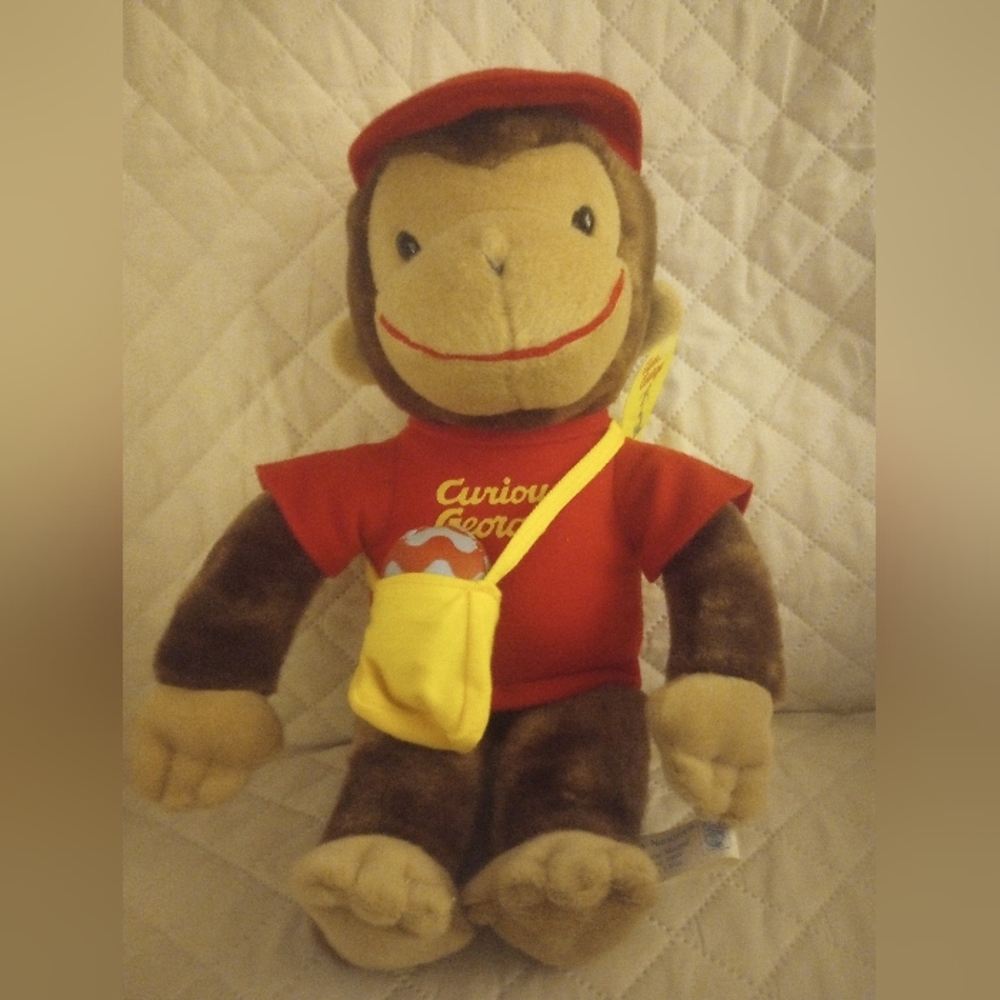 Curious George with Easter Egg 15" Stuffed Animal